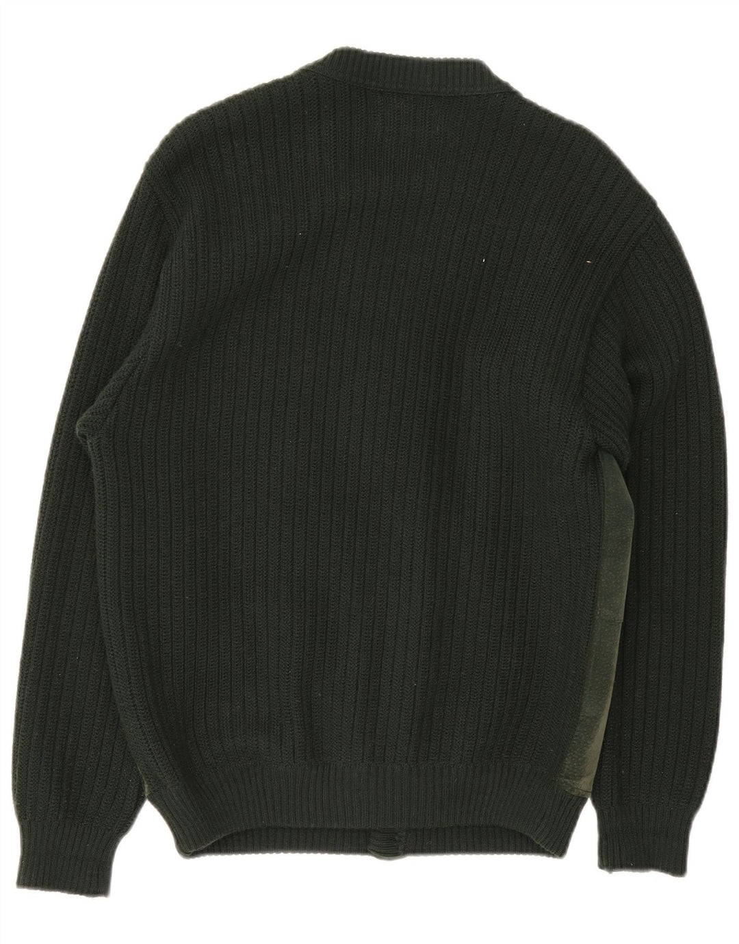 Pulover cardigan pentru bărbați Malagrida, verde mediu, lână Argyle/Diamond