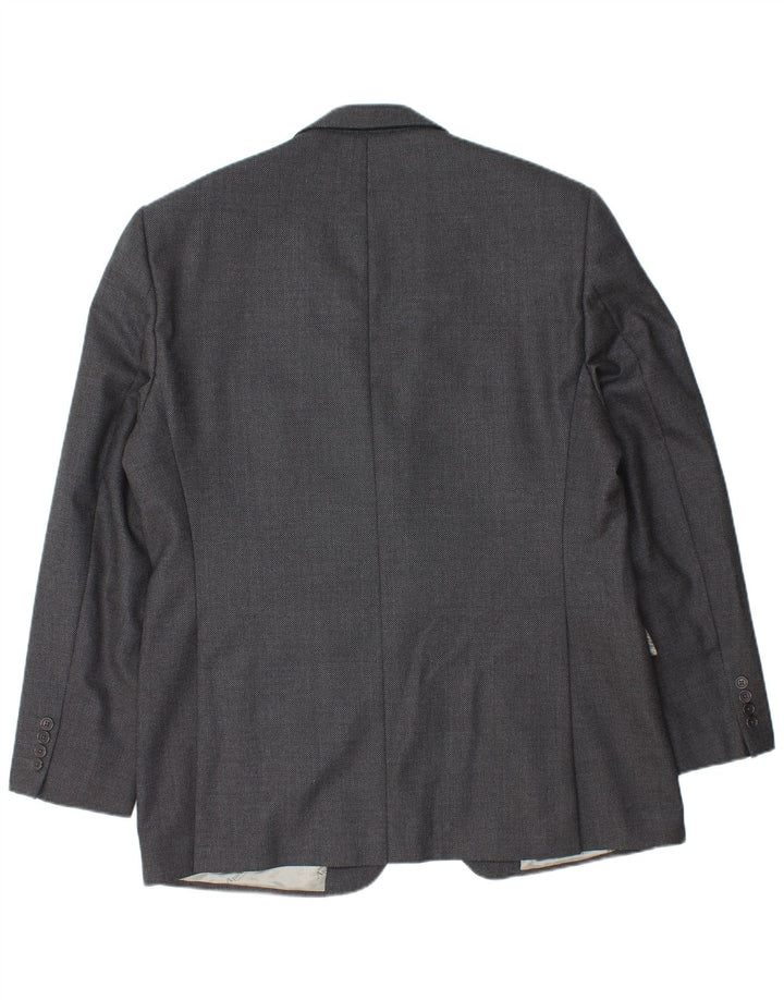 Jachetă Blazer pentru bărbați Aquascutum cu 2 nasturi UK 46 3XL Lână gri