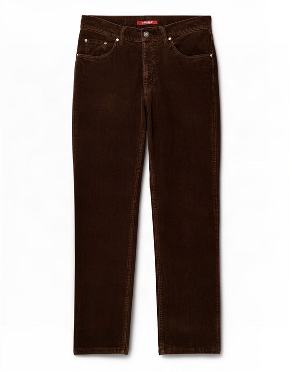 Pantaloni drepti din velur pentru femei Carrera EU 42 Large W32 L30 Maro Bumbac