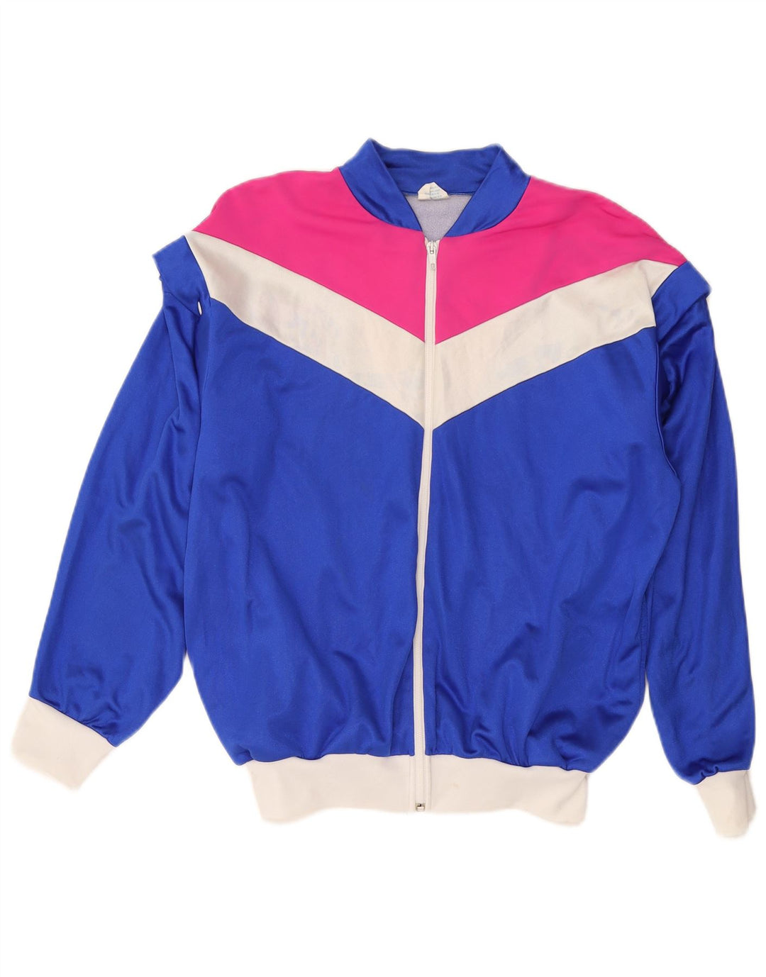 Jachetă de trening pentru femei DANA UK 14, mare, albastru, bloc de culoare, anii 80