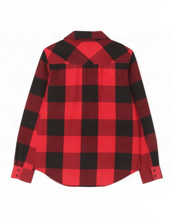 Cămașă de flanel pentru femei Zara UK 10 Mic roșu Gingham