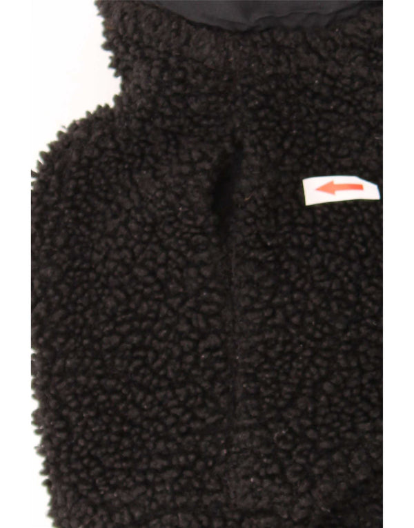 Dunnes Stores Jachetă fleece supradimensionată pentru femei UK 10 Poliester negru mic