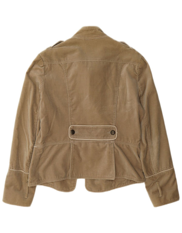 Massimo Dutti Jachetă militară cu două piept pentru femei UK 18 XL Bej