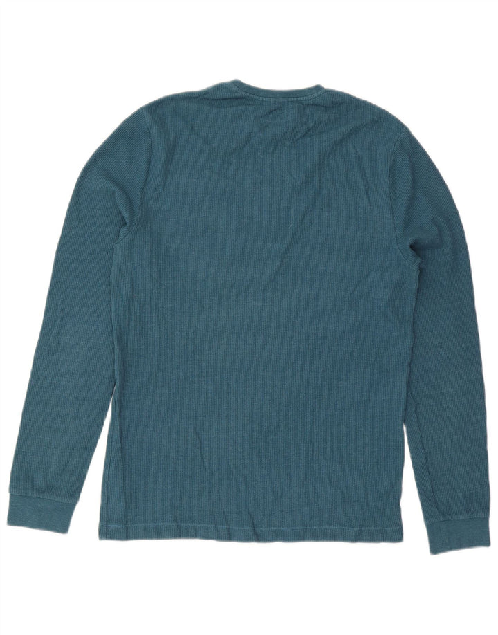 Jack Wills Top pentru bărbați cu mânecă lungă din bumbac albastru mic