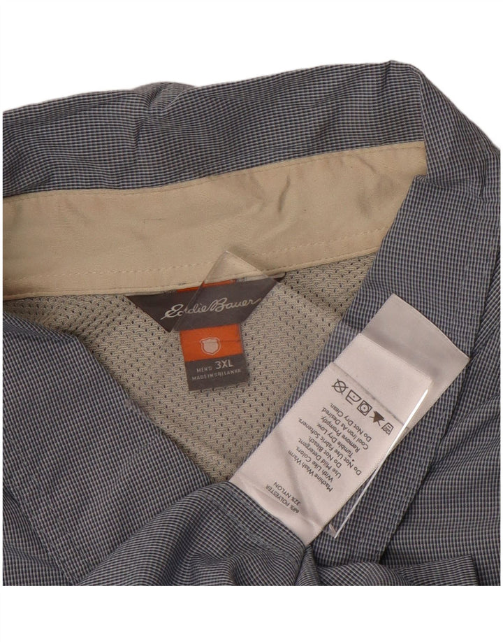 EDDIE BAUER Cămașă cu mânecă scurtă pentru bărbați, poliester albastru 3XL