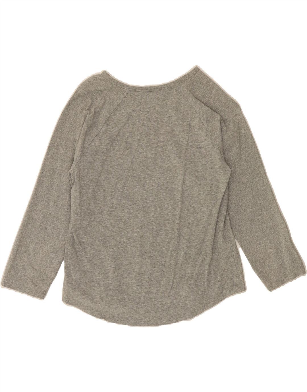 RALPH LAUREN Womens Top 3/4 Sleeve UK 12 Medium Grey Cotton Vintage Ralph Lauren and Second-Hand Ralph Lauren from Messina Hembry 