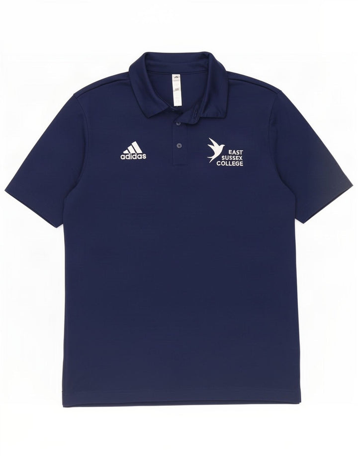 Tricou polo cu grafică Adidas pentru bărbați, poliester bleumarin mic