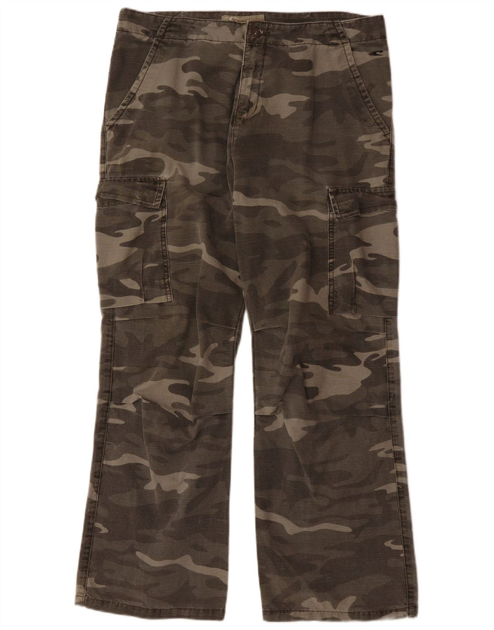 O'NEILL Pantaloni cargo drepți pentru bărbați mari W36 L29 bumbac camuflaj kaki