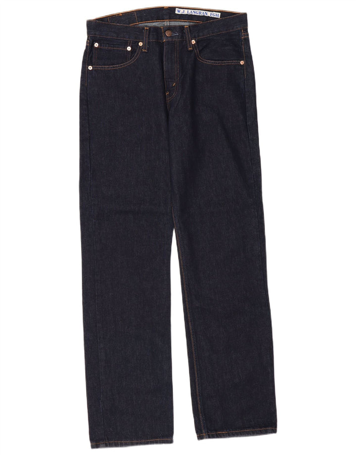 Blugi drepti pentru bărbați LEVI'S 751 W32 L32 bumbac bleumarin