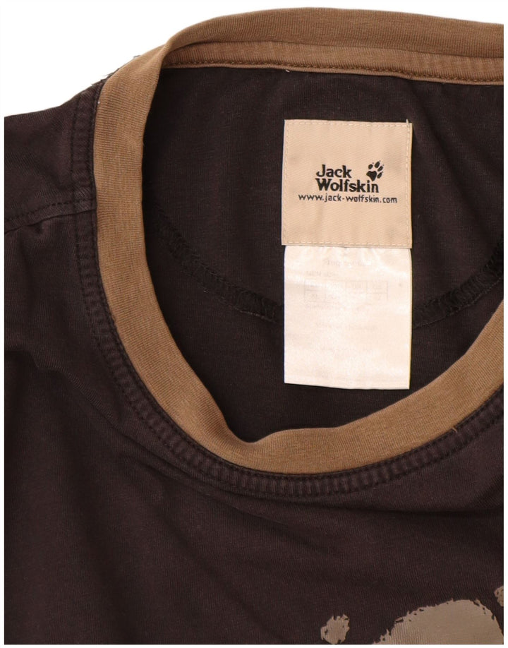 JACK WOLFSKIN Tricou grafic pentru bărbați Top UK 44 XL Bumbac negru