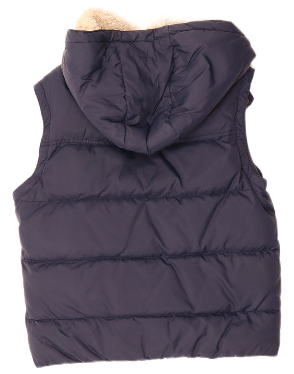 JACK WILLS Gilet căptușit cu glugă supradimensionat pentru femei UK 10 Mic bleumarin