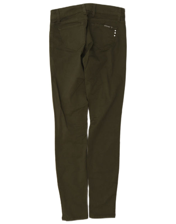 MET Pantaloni de damă Jessica Regular Skinny Casual W26 L30 Kaki Bumbac
