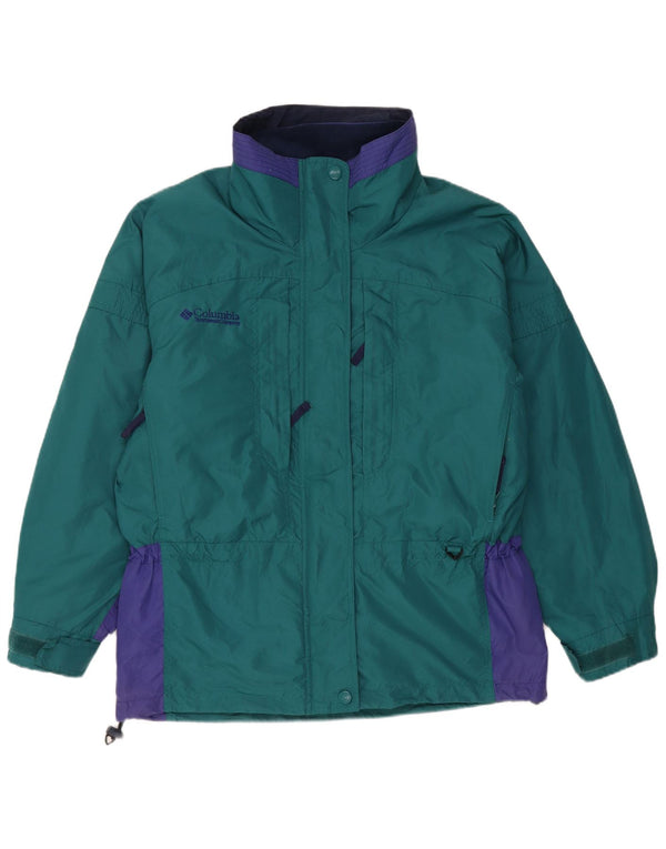 Jachetă reversibilă supradimensionată Columbia pentru femei UK 14 Medium Green Colorblock