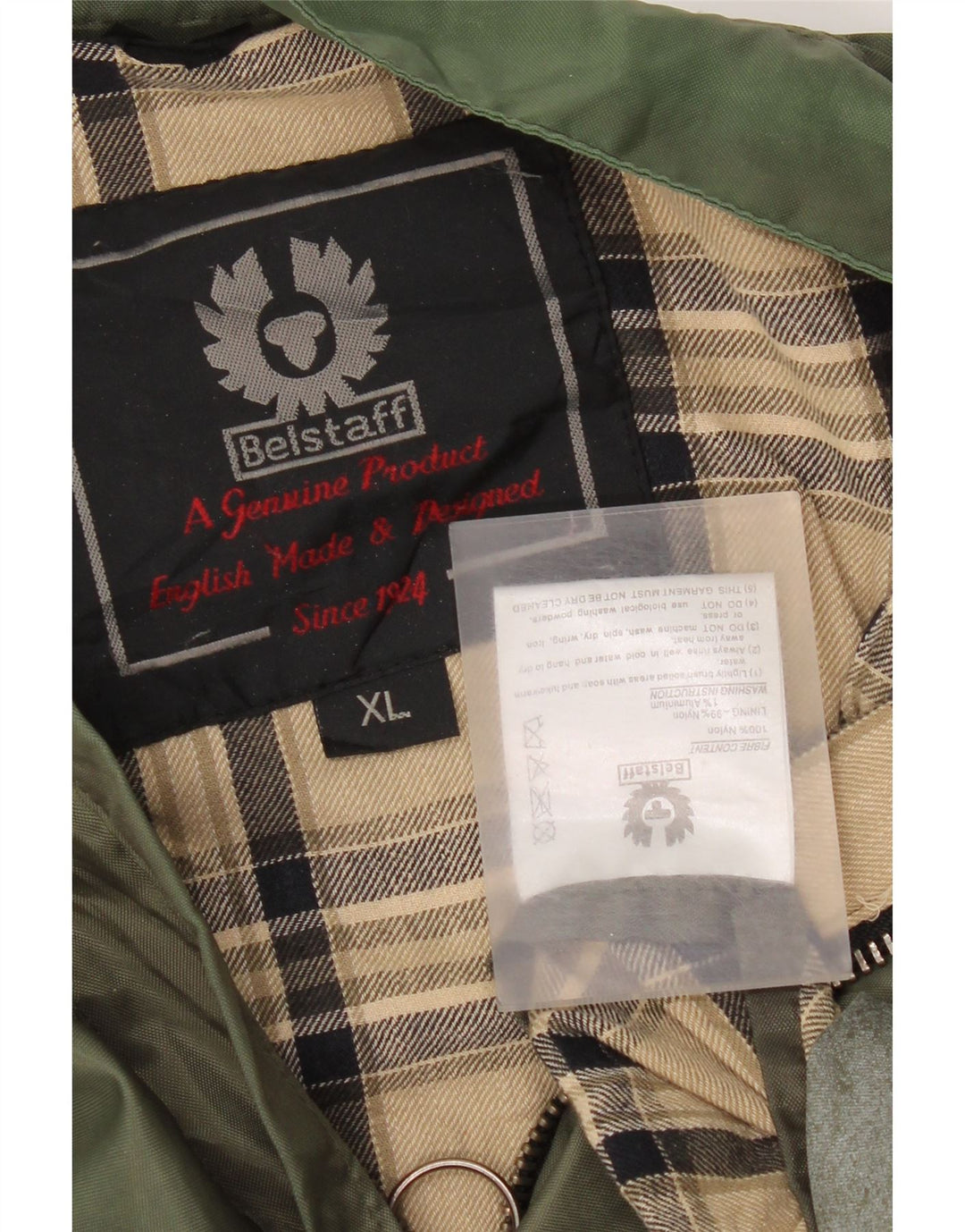 Jachetă Belstaff pentru bărbați, UK 42 XL, nailon kaki