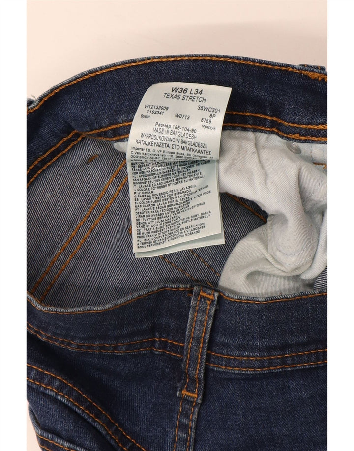 WRANGLER Blugi pentru bărbați Texas Stretch drepte W36 L34 Bumbac albastru