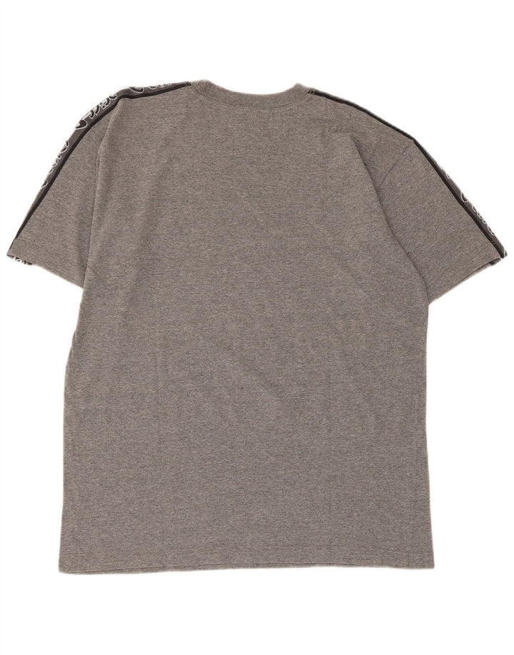 Tricou grafic Asics pentru bărbați Top din bumbac cu pete gri mediu