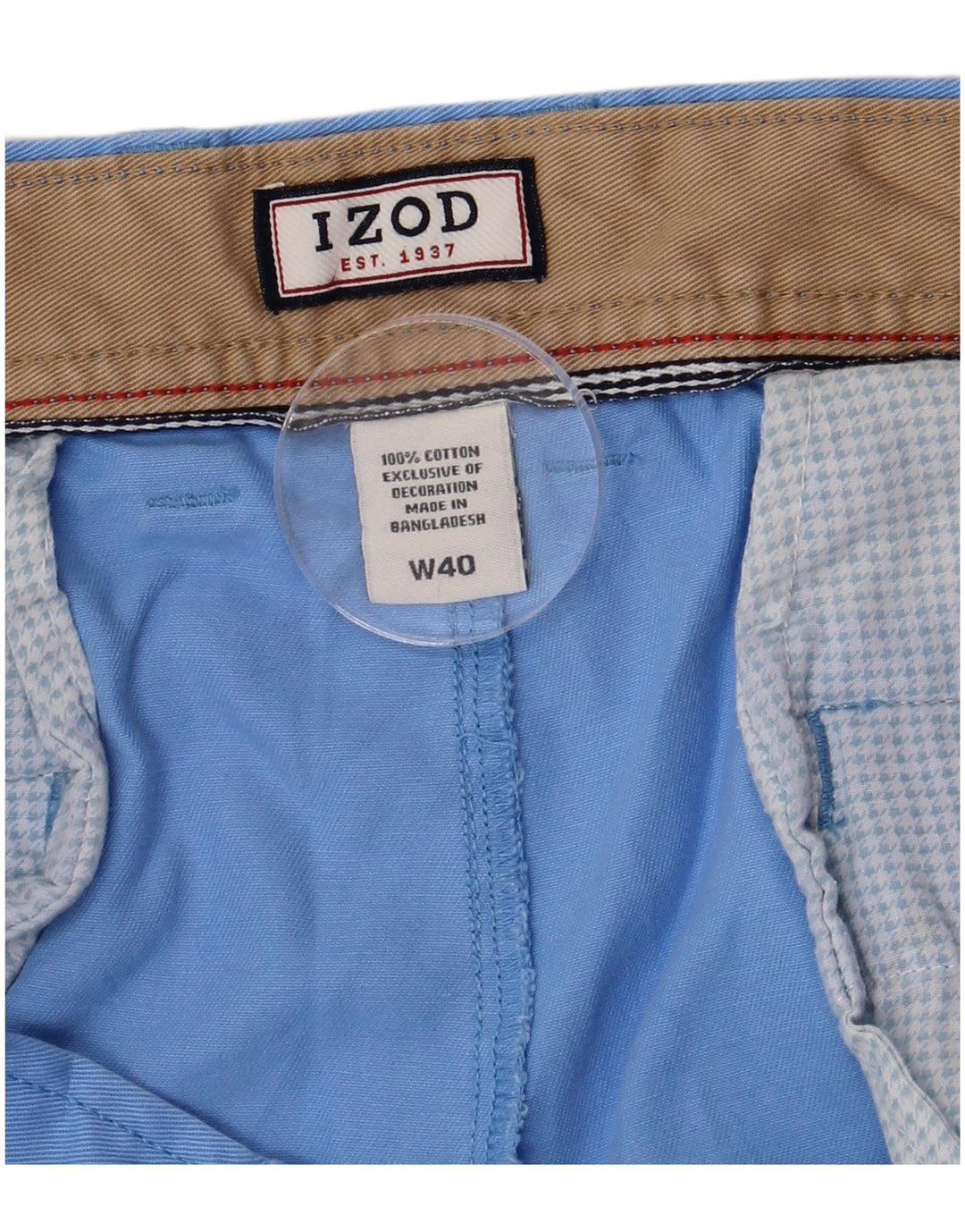 Pantaloni scurți chino pentru bărbați Izod W40 XL, bumbac albastru