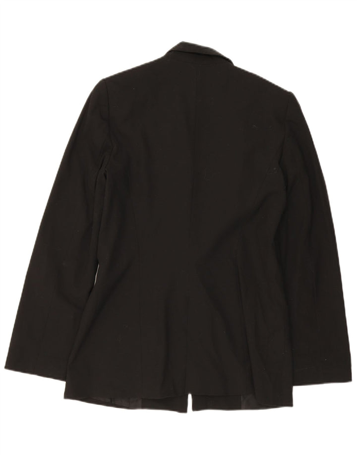Jachetă ZARA pentru femei, cu 1 nasture, UK 12 Poliester mediu negru