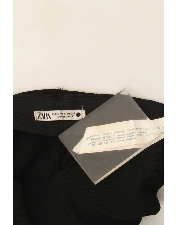 Pantaloni casual pentru femei Flare Zara Mici L26 L32 Poliester negru