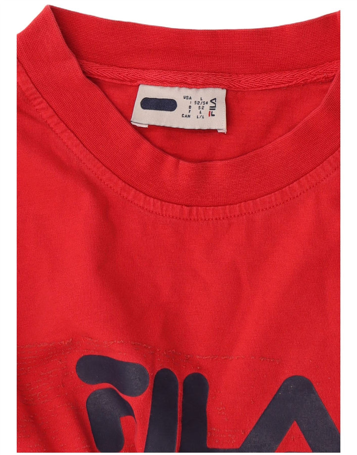 Tricou cu grafică pentru bărbați Fila Top Large Red