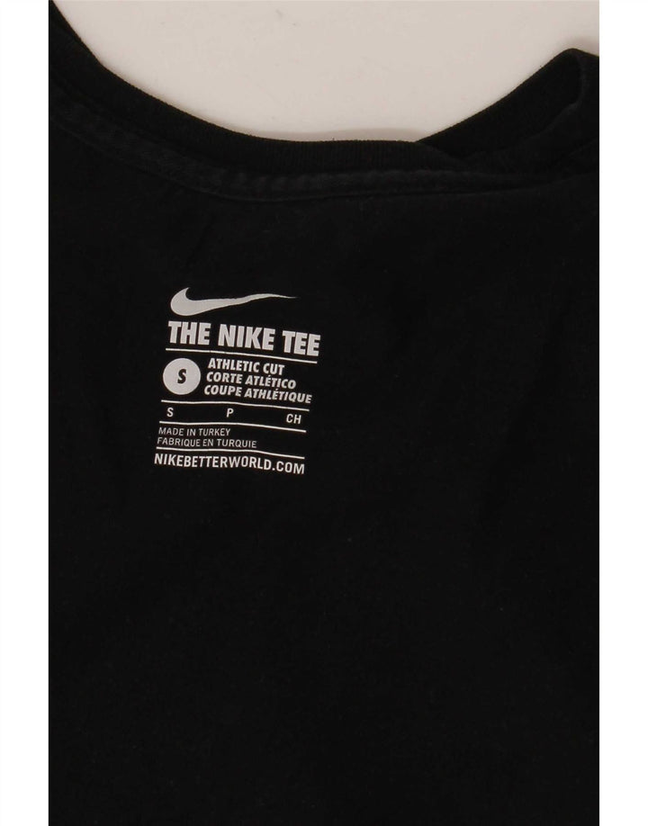 Tricou grafic Nike pentru bărbați, cu croială atletică, top mic negru