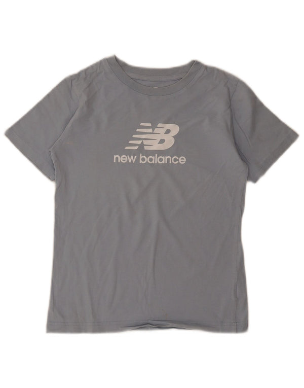 Tricou grafic pentru băieți New Balance Top 9-10 ani albastru mediu