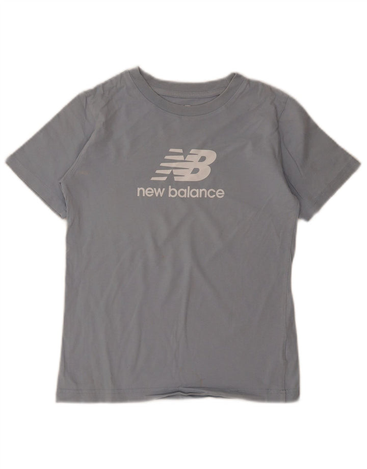 Tricou grafic pentru băieți New Balance Top 9-10 ani albastru mediu