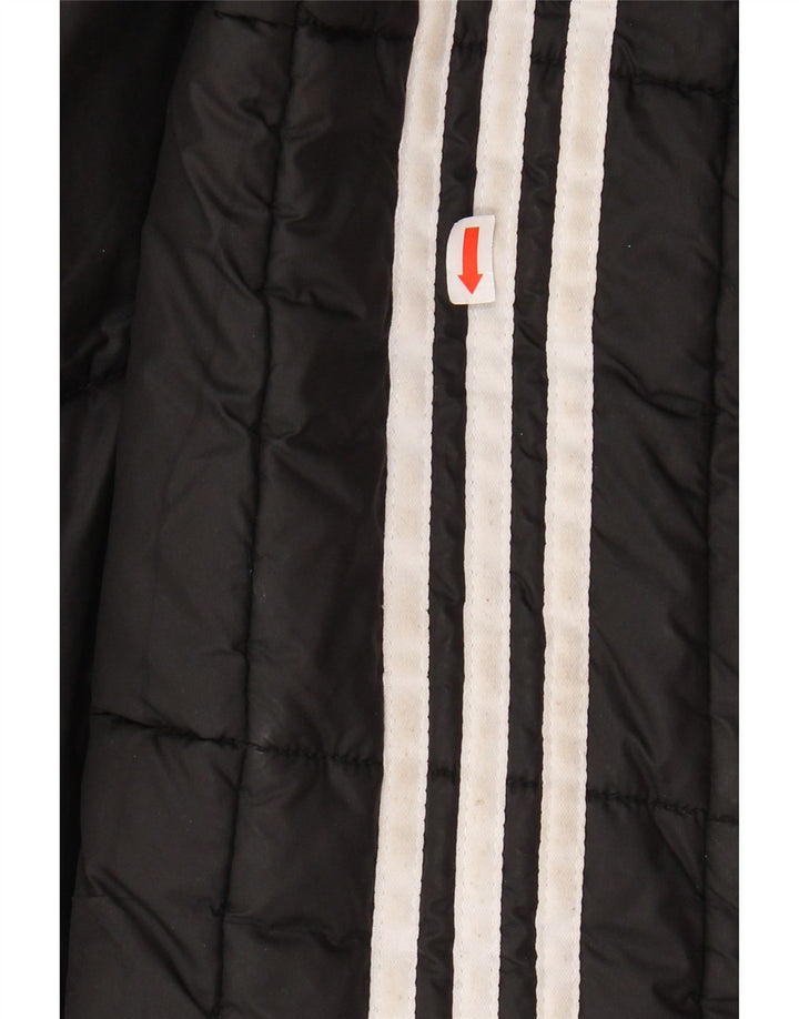 ADIDAS Womens Padded Jacket UK 10 Small Black Polyester