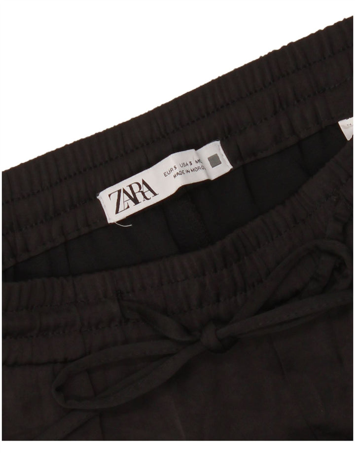 Pantaloni cargo drepti pentru femei Zara Mici L27 L31 Negri