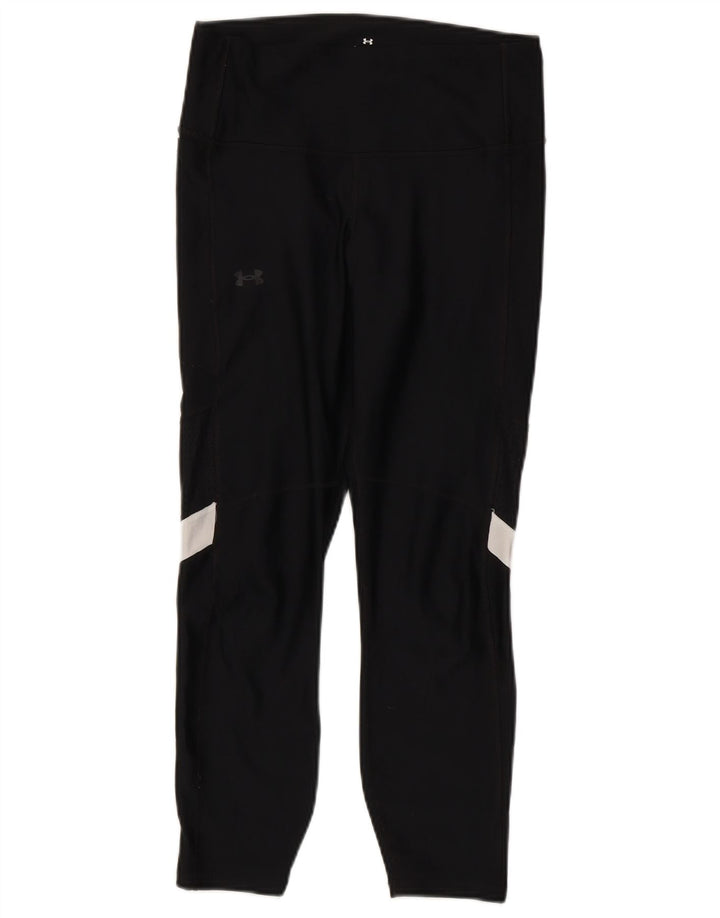 Leggings crop pentru femei Under Armour UK 12 Medium Black Colorblock Poliester