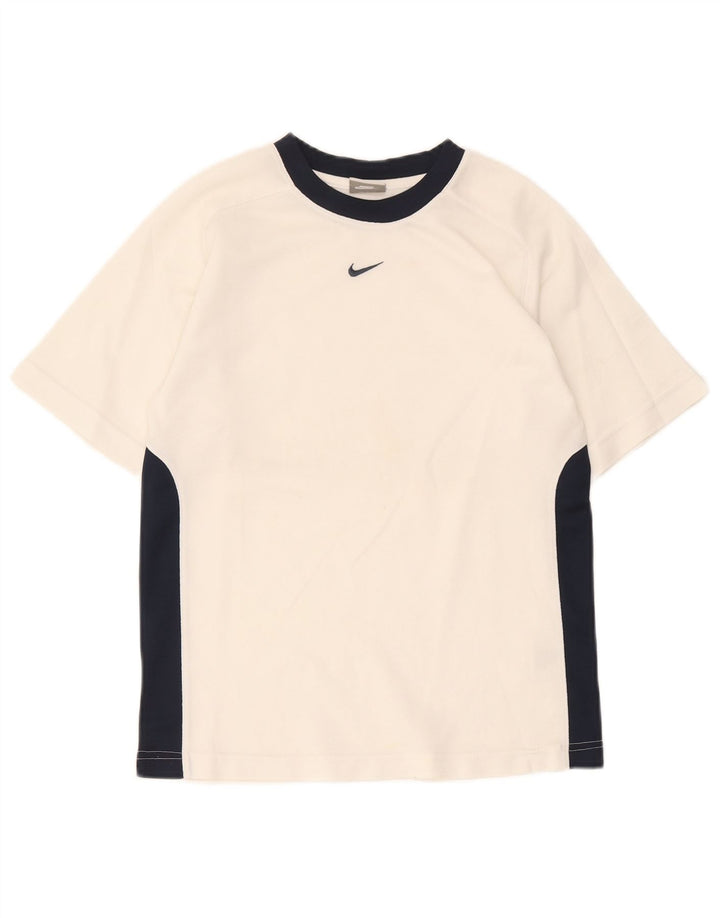 Tricou pentru băieți Nike Top 10-11 ani, mediu alb, poliester color bloc