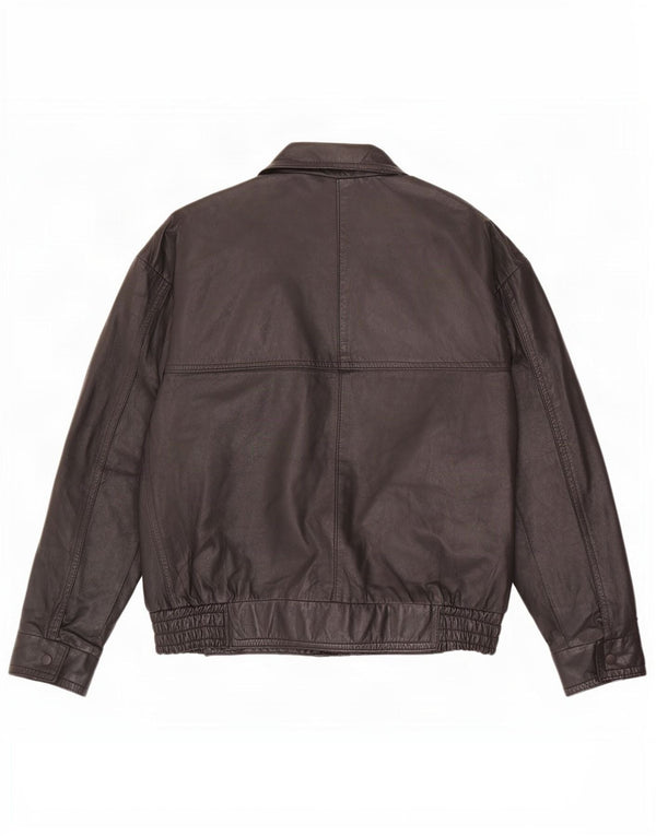 Jachetă de piele vintage pentru bărbați UK 40 Large Black
