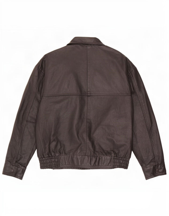 Jachetă de piele vintage pentru bărbați UK 40 Large Black