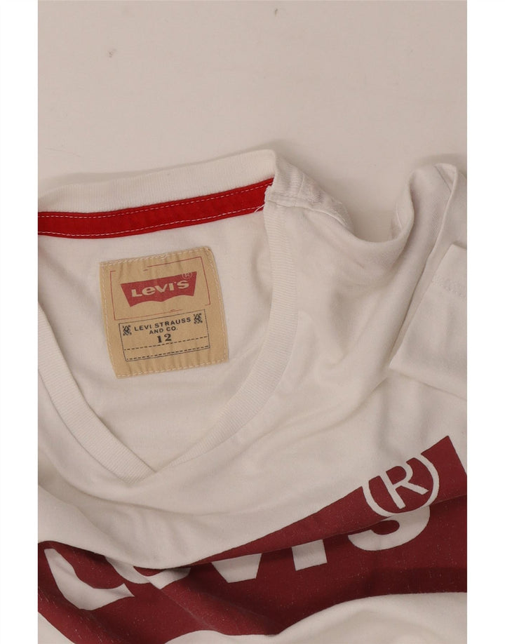 Tricou grafic Levi's pentru baieti Top 11-12 ani alb