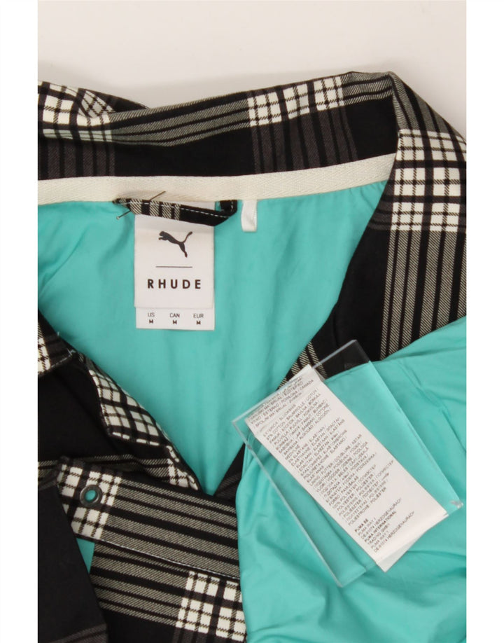 PUMA Mens Rhude Raincoat UK 38 Medium Black Check Cotton Vintage Puma and Second-Hand Puma from Messina Hembry 