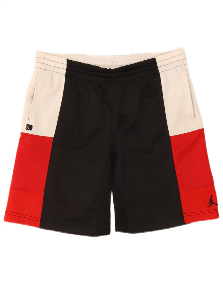 Pantaloni scurți sport Jordan pentru băieți 8-9 ani, negru, color block