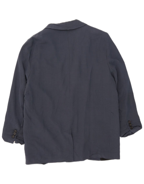 Blazer supradimensionat pentru femei Zara, cu 1 nasture, UK 10, mic, bleumarin, viscoză