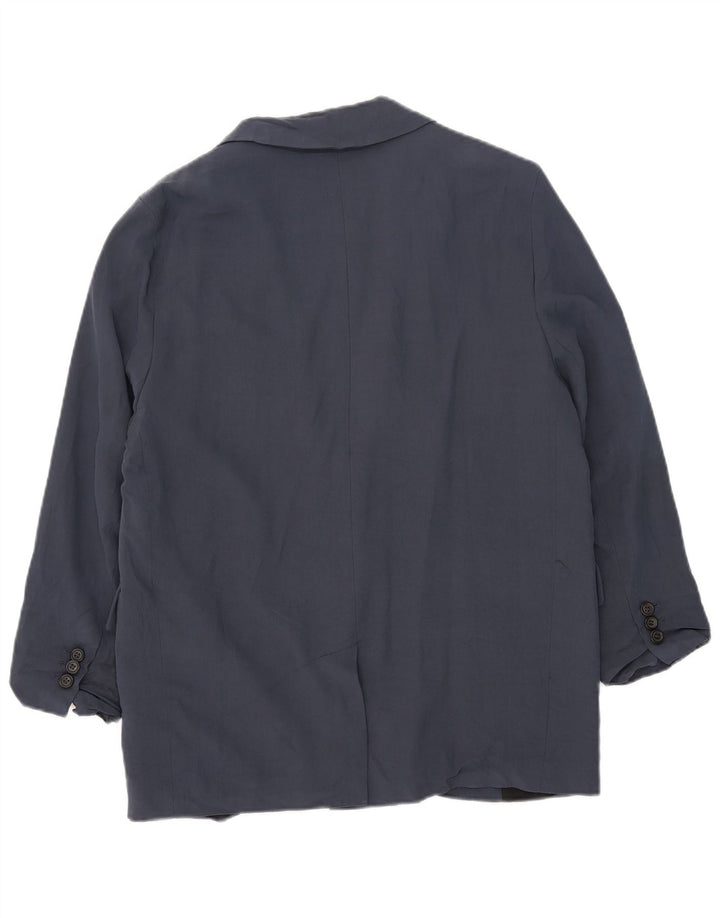 Blazer supradimensionat pentru femei Zara, cu 1 nasture, UK 10, mic, bleumarin, viscoză