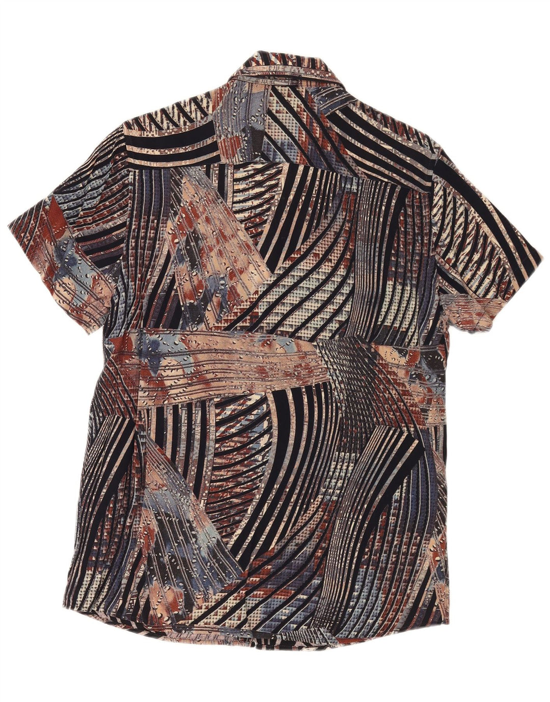 Cămașă cu mânecă scurtă pentru bărbați VINTAGE, cu dungi mici, multicolore