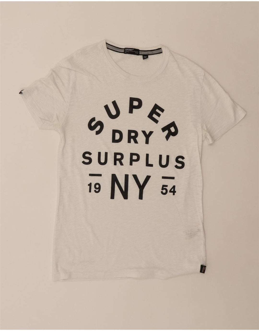 SUPERDRY tricou grafic pentru bărbați Top mediu alb bumbac