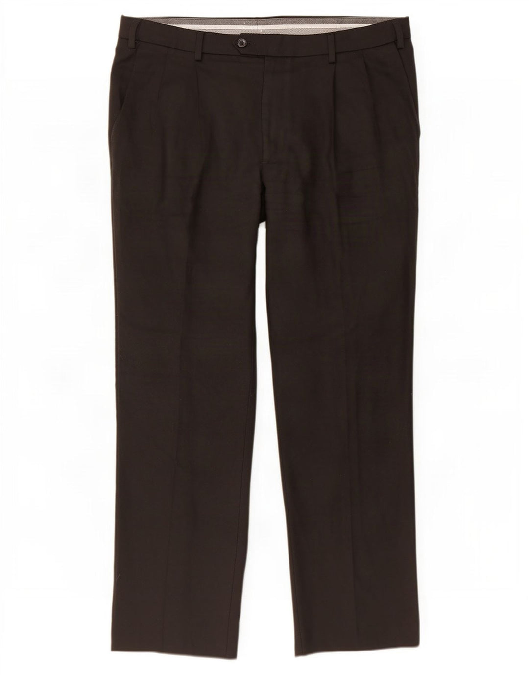 Marks & Spencer Pantaloni de costum pentru bărbați, croiți, L38 L31 Lână neagră