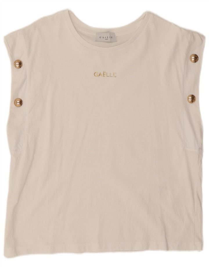 Gaelle Femei Vest Top UK 12 Medium White