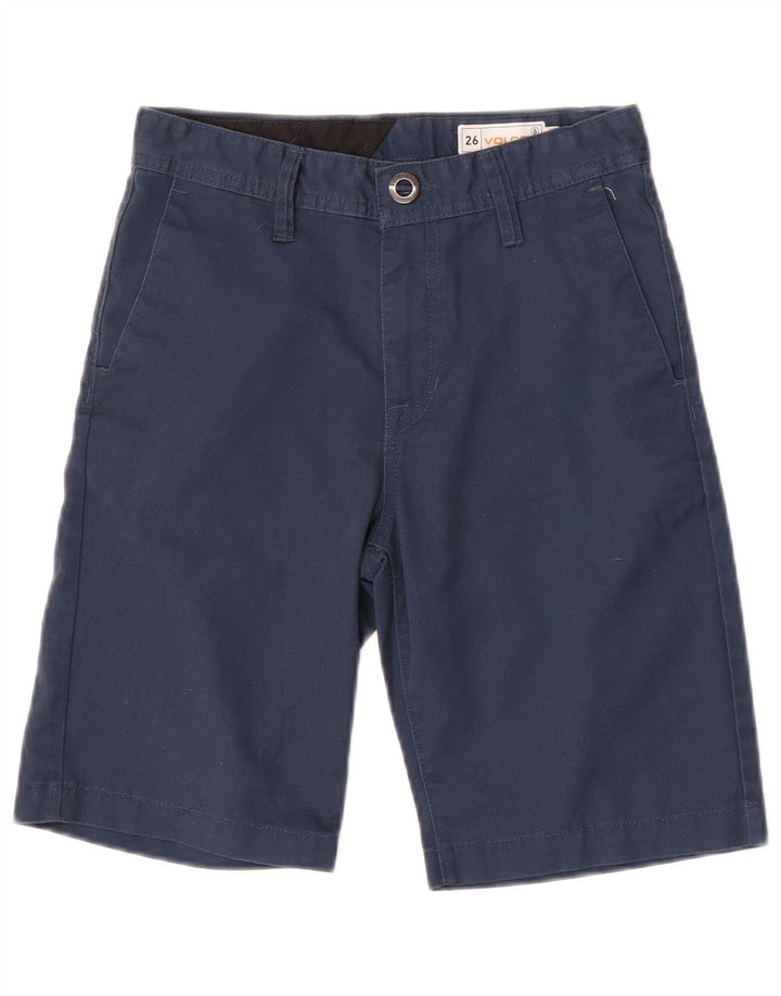 Pantaloni scurți chino pentru băieți Volcom 11-12 ani W26 bleumarin Poliester