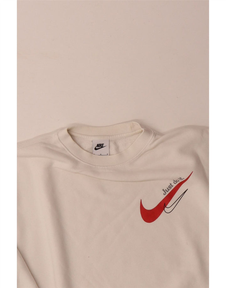 Pulover NIKE pentru bărbați, bumbac, alb, mediu