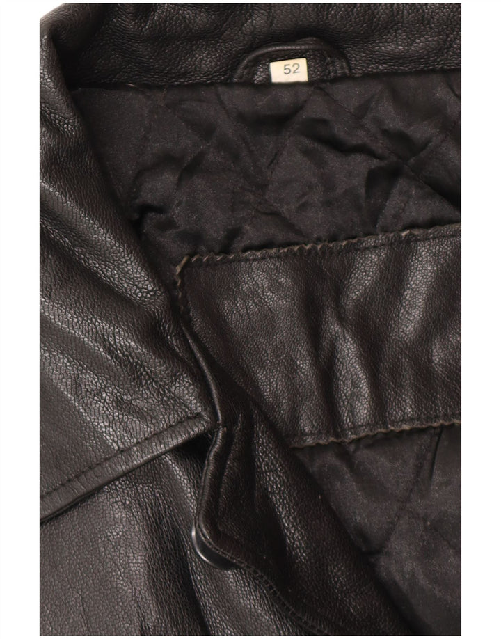 Jachetă de piele pentru bărbați VINTAGE IT 52 XL din piele neagră