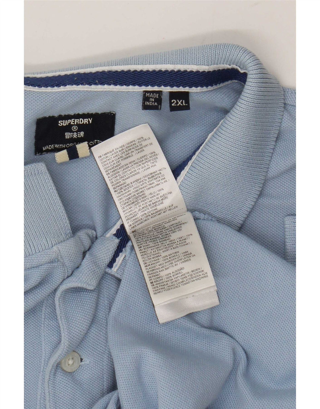 Tricou polo pentru bărbați Superdry 2XL, bumbac albastru