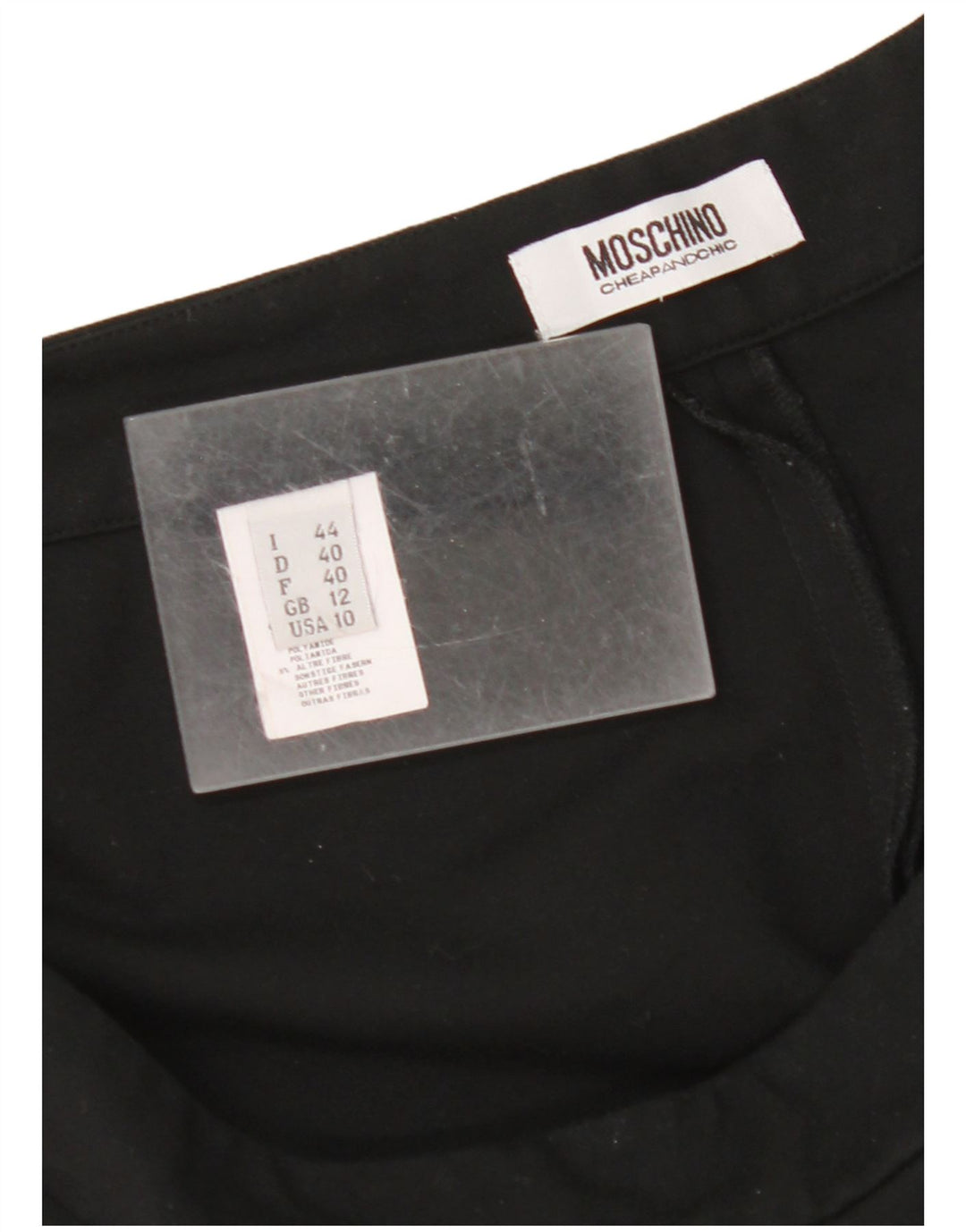 Pantaloni casual MOSCHINO pentru femei, ieftini și șic, UK 12 Medium W32 L29 Negru