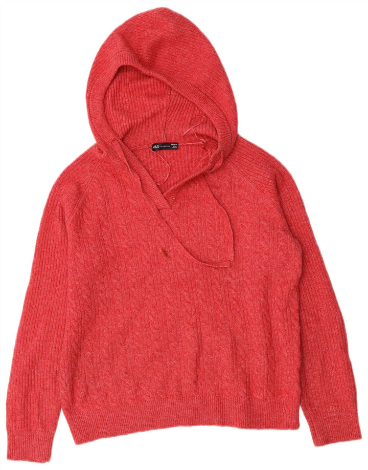 Pulover oversized cu glugă pentru femei Marks & Spencer UK 14 Medium Red