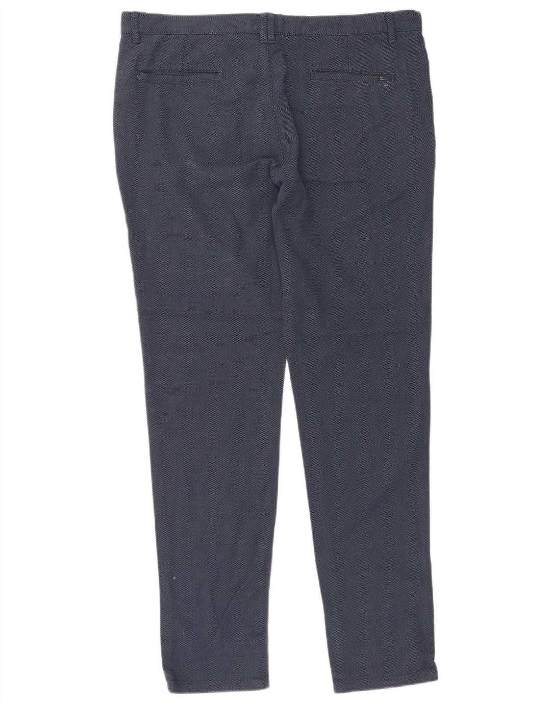 Pantaloni chino slim pentru bărbați ZARA EU 46 XL W36 L32 bleumarin bumbac cu pete