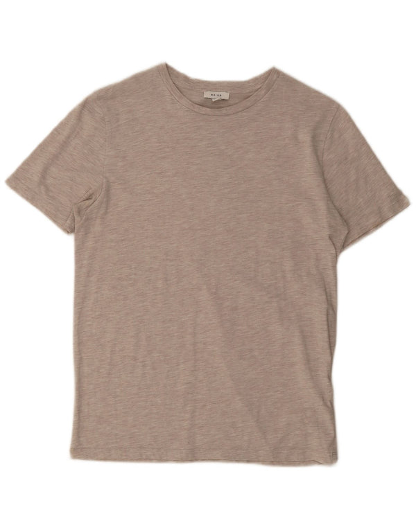 Reiss Tricou pentru damă Top UK 14 Medium Beige Pete Bumbac